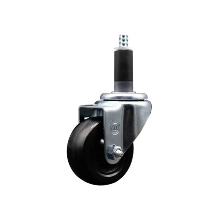 Service Caster 3'' SS Soft Rubber Wheel Swivel 1-1/8'' Expanding Stem Caster SCC-SSEX20S314-SRS-118